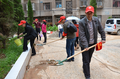 民建安宁市基层委与安宁市政协机关支部联合开展创城志愿者活动2