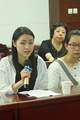 云南师范大学就读的台籍学生张馨在交流发言