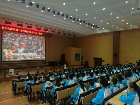 高新区教育党工委各基层党组织精心组织，安排没有上课的党员在支部活动室、报告厅、会议室及专用教室等地方集中收看。