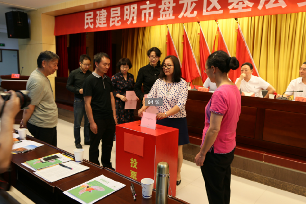投票选举第二届民建盘龙区基层委员会委员