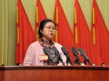 钱春萍作大会发言