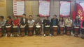 参训人员一起学习和体验了非洲鼓的训练