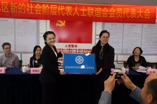 2018年9月20日，盘龙区新的社会阶层代表人士联谊会成立，市委统战部王蓉副部长为新阶联授牌