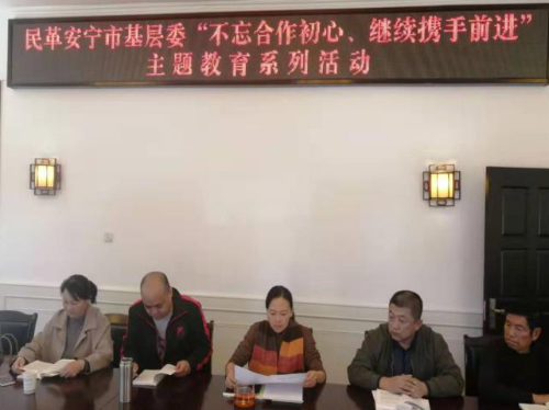 民革安宁市基层委开展主题教育活动集中学习