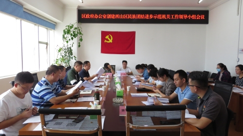 区政府办党组书记、主任李泽勇牵头召开创建民族团结进步示范单位工作领导小组会议