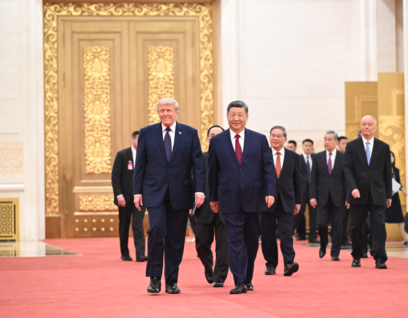 5月14日晚，国家主席习近平在北京人民大会堂举行宴会，欢迎美国总统特朗普访华..